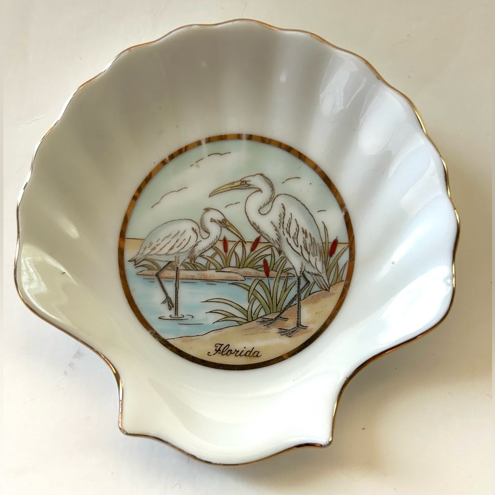Vintage Plate Small decorative keepsake Florida souvenir plate vintage plate